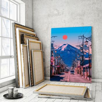 Fuji - tableau sur toile avec espace d'ombre 23