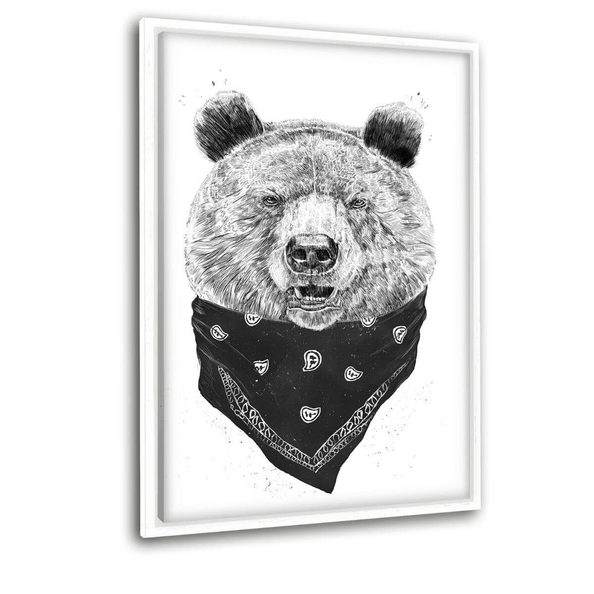 Wild Bear - Leinwandbild mit Schattenfuge