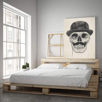 Gentleman Never Die - tableau sur toile avec espace d'ombre 12