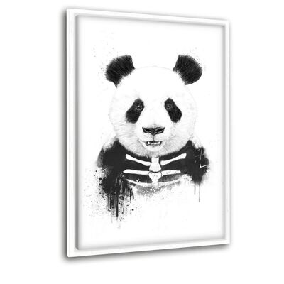 Zombie Panda - Leinwandbild mit Schattenfuge