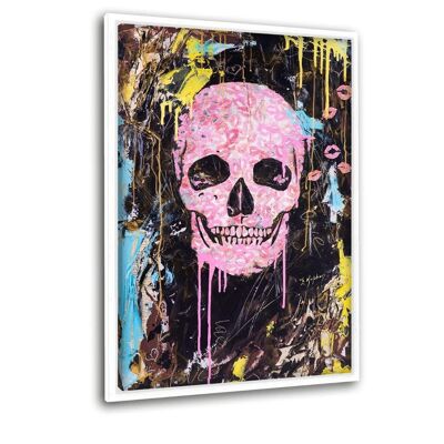 SKULL KISS - tableau sur toile avec espace d'ombre