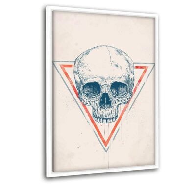 Skull In A Triangle #3 - Leinwandbild mit Schattenfuge