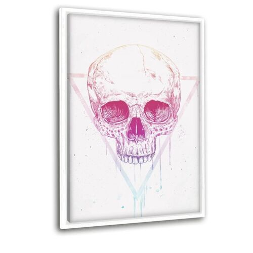 Skull In A Triangle #2 - Leinwandbild mit Schattenfuge