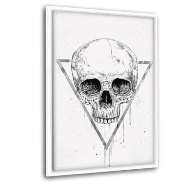 Skull In A Triangle #1 - Leinwandbild mit Schattenfuge