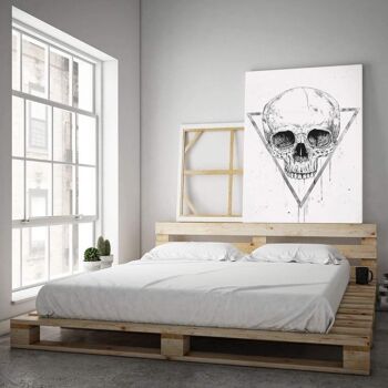 Skull In A Triangle #1 - Toile avec espace d'ombre 12