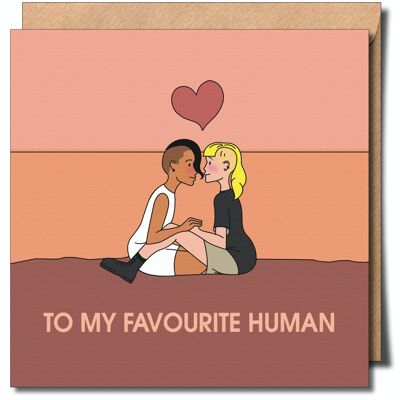 To my Favourite Human Non-Binary Greeting Card.