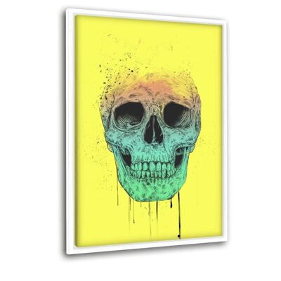 Pop Art Skull - Leinwandbild mit Schattenfuge