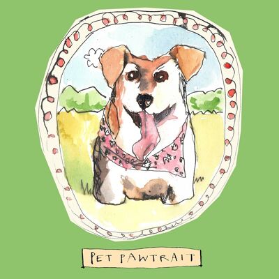 'Pet Pawtrait' Greetings Card