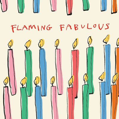 Tarjeta de felicitación 'Flaming Fabulous'