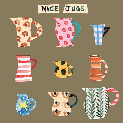 'Nice Jugs' Greetings Card