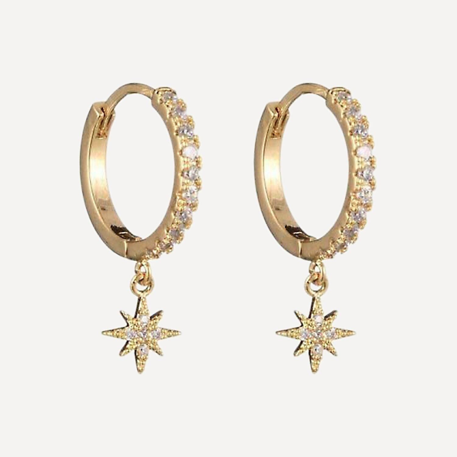 Starburst Kleine Creolen - Gold