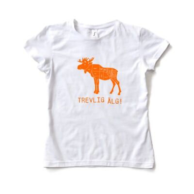 White T-shirt Woman – Moose design