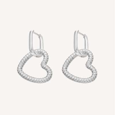 Ophelia Earrings - White/Silver