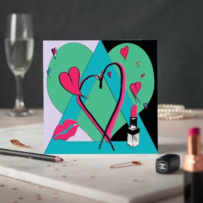 Lipstick Love Greeting Card