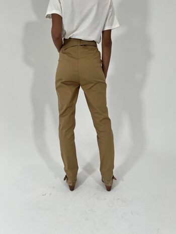 PACHI - Pantalon taille haute CAMEL 4