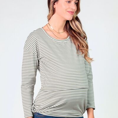 Striped T-shirt with bows