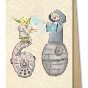 Carte 60e anniversaire - Yoda et Palpatine