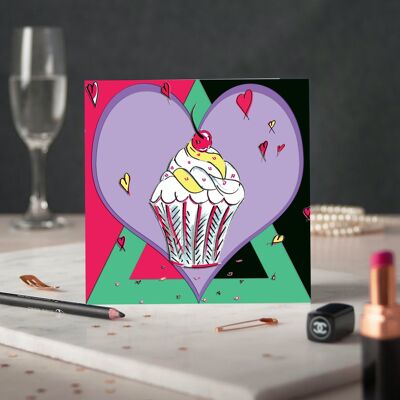 Cupcake-Liebe-Gruß-Karte