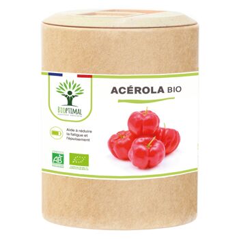 Acérola Bio - Complément alimentaire - Vitamine C - Anti-fatigue Système immunitaire - Extrait d'Acérola en gélules - Fabriqué en France - Vegan - gélules 2
