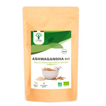 Ashwagandha Bio - Withania somnifera - Superaliment - Racines d'Ashwagandha Indien en Poudre - Sommeil Anti-stress - Conditionné en France - Vegan 12