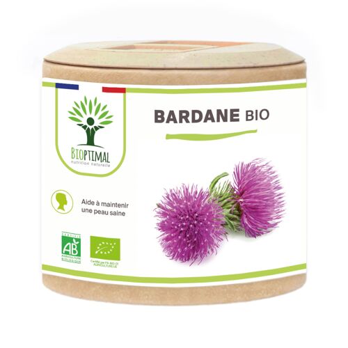 Bardane Bio - Arctium Lappa - Complément alimentaire - Santé de la peau Digestion - Racine de Bardane Pure - Fabriqué en France - Certifié Ecocert - gélules