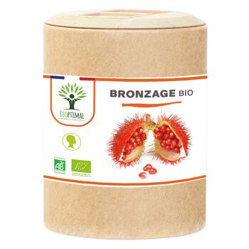 Bronzage Bio - Autobronzant - Complément alimentaire - 100% Poudre Urucum Bio - Fabriqué en France - Certifié Ecocert - Vegan - Gélules 2
