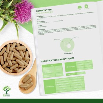 Chardon Marie Bio - Complément alimentaire - Foie Digestion Glycémie Défenses immunitaires - Fabriqué en France - Certifié Ecocert - Gélules - Vegan - gélules 6
