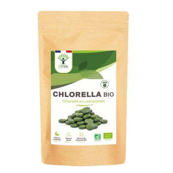 Chlorella Bio - Complément Alimentaire - Protéines Vitamine B12 - Poudre Chlorelle Pure - Comprimés - Conditionné en France- Certifié Ecocert - Vegan - en comprimés 14