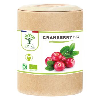Cranberry Bio - Vaccinium macrocarpon - Complément alimentaire - Canneberge Sans Sucre - Fabriqué en France - Certifié Ecocert - 60 gélules - Vegan - gélules 2