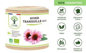 Hiver Tranquille Bio - Complément alimentaire - Échinacée Curcuma Thym Eucalyptus Plantain Hysope - Système immunitaire - Fabriqué en France - Vegan - gélules 8