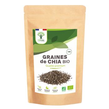 Graines de Chia Bio - Superaliment - Protéines Fibres Calcium Phosphore - 100% Graines de Chia Crue - Qualité Premium - Conditionné en France - Vegan 3