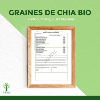 Graines de Chia Bio - Superaliment - Protéines Fibres Calcium Phosphore - 100% Graines de Chia Crue - Qualité Premium - Conditionné en France - Vegan 9