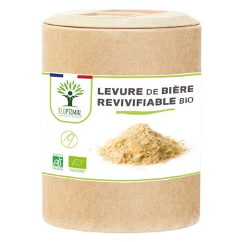 Levure de Bière Bio Revivifiable - Complément alimentaire - Vivante & Active - 400mg/gélule - Fabriqué en France - Certifié par Ecocert  - gélules 11