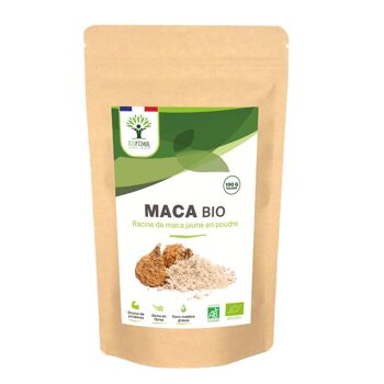Maca Bio - Racine de Maca jaune en poudre - Origine Pérou - Énergie Libido Fertilité - Qualité premium - 100% Pur - Conditionné en France - Vegan 2