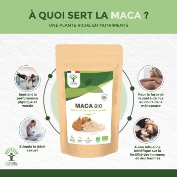 Maca Bio - Racine de Maca jaune en poudre - Origine Pérou - Énergie Libido Fertilité - Qualité premium - 100% Pur - Conditionné en France - Vegan 3