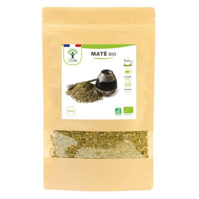Mate Orgánico - Infusión a Granel - Yerba Mate - Energizante - Adelgazante - 100% Natural y Puro - Envasado en Francia - Certificación Ecocert