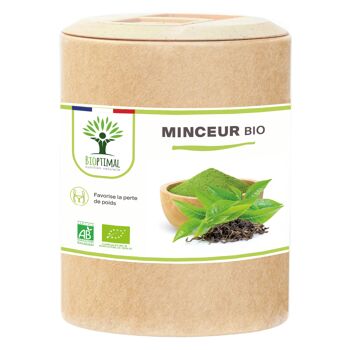 Minceur Bio - Complément alimentaire - Thé vert Guarana Artichaut - Perte de poids Brûle graisse Digestion Draineur - Fabriqué en France - Vegan - gélules 2