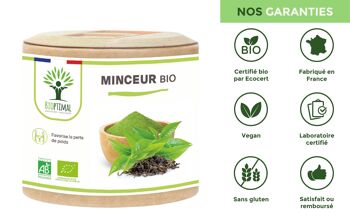 Minceur Bio - Complément alimentaire - Thé vert Guarana Artichaut - Perte de poids Brûle graisse Digestion Draineur - Fabriqué en France - Vegan - gélules 8