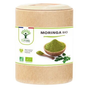 Moringa Bio - Complément alimentaire - Poudre de Moringa Oleifera en gélules - Glycémie - Dose 300 mg - Fabriqué en France - Certifié Ecocert - Vegan  - gélules 2