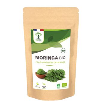 Moringa Bio - 100% Feuilles de Moringa Oleifera en Poudre - Glycémie - Superaliment - Origine Kenya - Conditionné en France - Certifié Ecocert - Vegan 2
