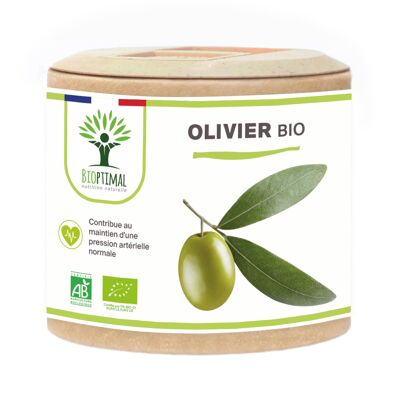 Olivier Bio - Food supplement - Blood circulation Diuretic Immune defenses - Powdered olive leaves - Made in France - capsules