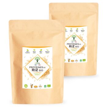 Protéine de Riz Bio - 80% de Protéines - Sport Musculation - Poudre de Riz Brun Germé - Whey Végétale - Conditionné en France - Vegan 16