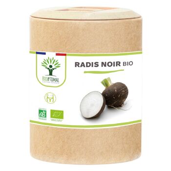 Radis noir Bio - Complément alimentaire - Fabriqué en France - 100% Pur - 300mg/gélule - Certifié Ecocert - Vegan -  gélules 2