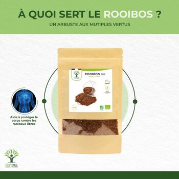 Rooibos Bio - Infusion En Vrac - Thé Rouge - Sans Théine Sans Caféine - 100% Pur et Naturel - Conditionné en France - Certification Ecocert - Vegan 2