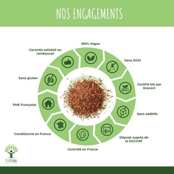 Rooibos Bio - Infusion En Vrac - Thé Rouge - Sans Théine Sans Caféine - 100% Pur et Naturel - Conditionné en France - Certification Ecocert - Vegan 5