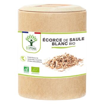 Saule bio - Salix alba - Complément alimentaire - Tonifiant Articulation - 100% Écorce de saule blanc en poudre Pure en gélules - Fabriqué en France - gélules 2