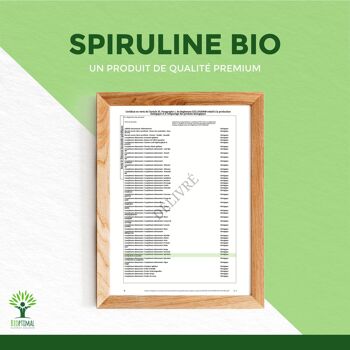 Spiruline Bio - Protéines Phycocyanine Fer - 100% Spiruline Pure en Poudre - Énergie - Superaliment - Conditionné en France - Certifié Ecocert - Vegan - en poudre 9