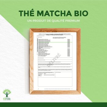 Matcha Bio - Thé Matcha Japonais en Poudre - Colorant Alimentaire Vert - Cuisine Infusion - Origine Japon - Conditionné en France - Certifié Ecocert 10