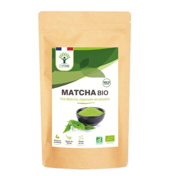 Matcha Bio - Thé Matcha Japonais en Poudre - Colorant Alimentaire Vert - Cuisine Infusion - Origine Japon - Conditionné en France - Certifié Ecocert 2