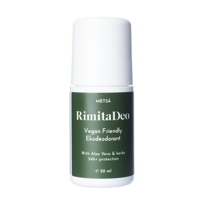 RimitaDeo Metsä - Deodorante ecologico senza alluminio 50 ml - con profumo naturale di pino